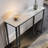 39.4" Marble Console Table Sintered Stone High-End Sofa Side Table-1837535092