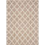 Tapis beige / ivoire en coton tissé à plat à la main à motif géométrique Melchor-2087912887