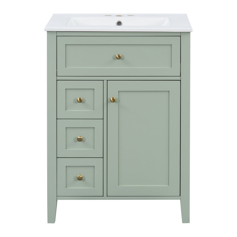 Meuble-lavabo moderne 24 "avec lavabo, Vert