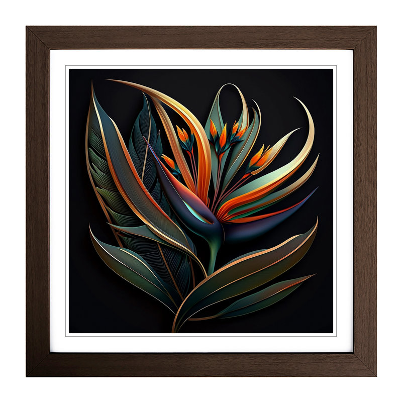 Single Picture Frame Print on Wood, Walnut