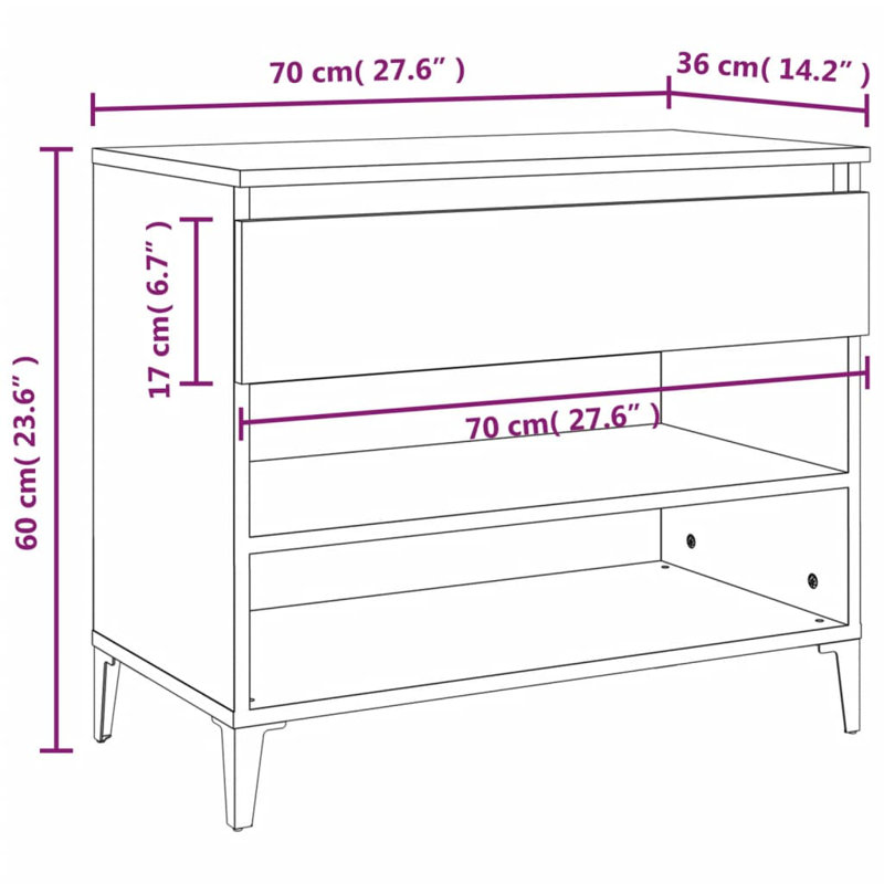 8 Pair Shoe Storage Cabinet, Oak