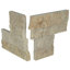 Carreau d'angle mural en pierre naturelle à face clivée Stonecrest Casella Cream 4,5 po x 9 po-44712820