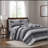 6-Piece Twin 6 Piece Quilt Set with Cotton Bed Sheets,Black