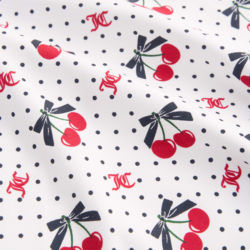Juicy Couture Printed Microfiber Sheet Set, Hot Cherry Polka Dots, Twin