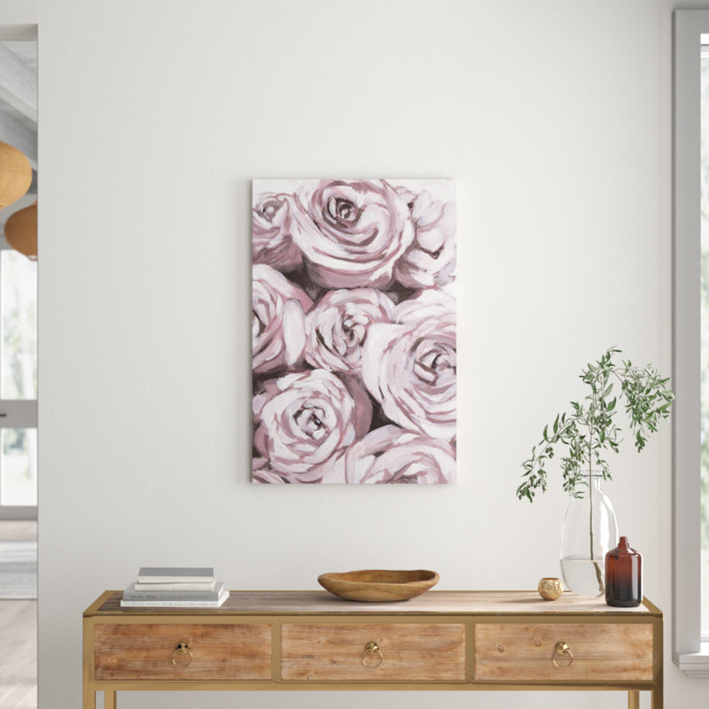 Wrapped Canvas Painting, 91cm H x 61cm W x 3.81cm D, Light Pink