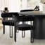 Ensemble de table de salle à manger pour 4 personnes Carlen avec table ronde de 52 po et 4 chaises rembourrées en velours-104562066