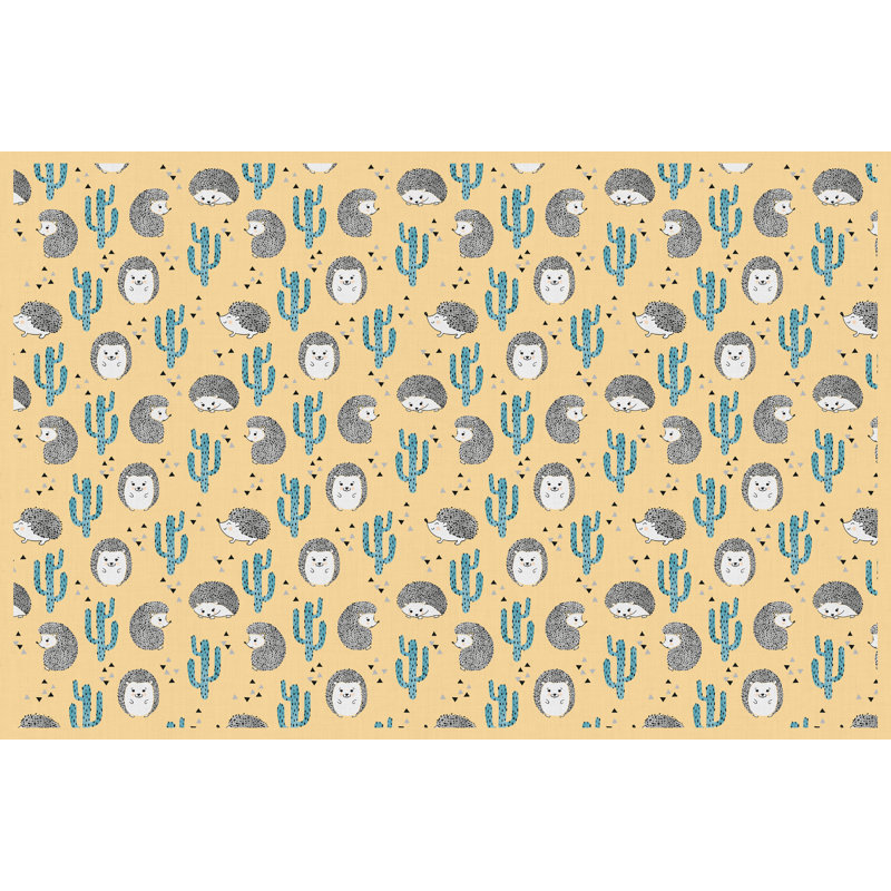 Aithen Vinyl Machine Printed Area Rug, Rectangle 100 x 150cm