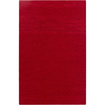 Tapis rouge en laine tissé à plat à la main Breger