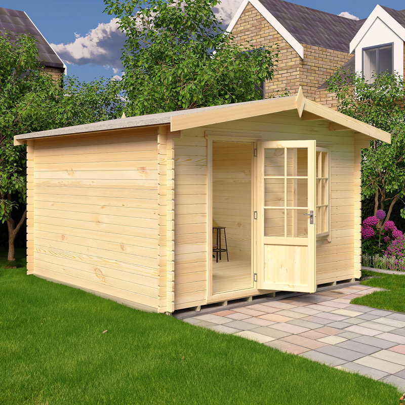 Skowhegan 12 x 12 Ft. Tongue and Groove Log Cabin, No