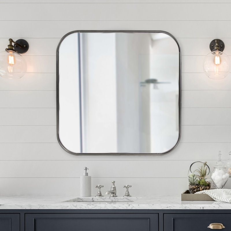 Miroir Ovella, Argent brossé