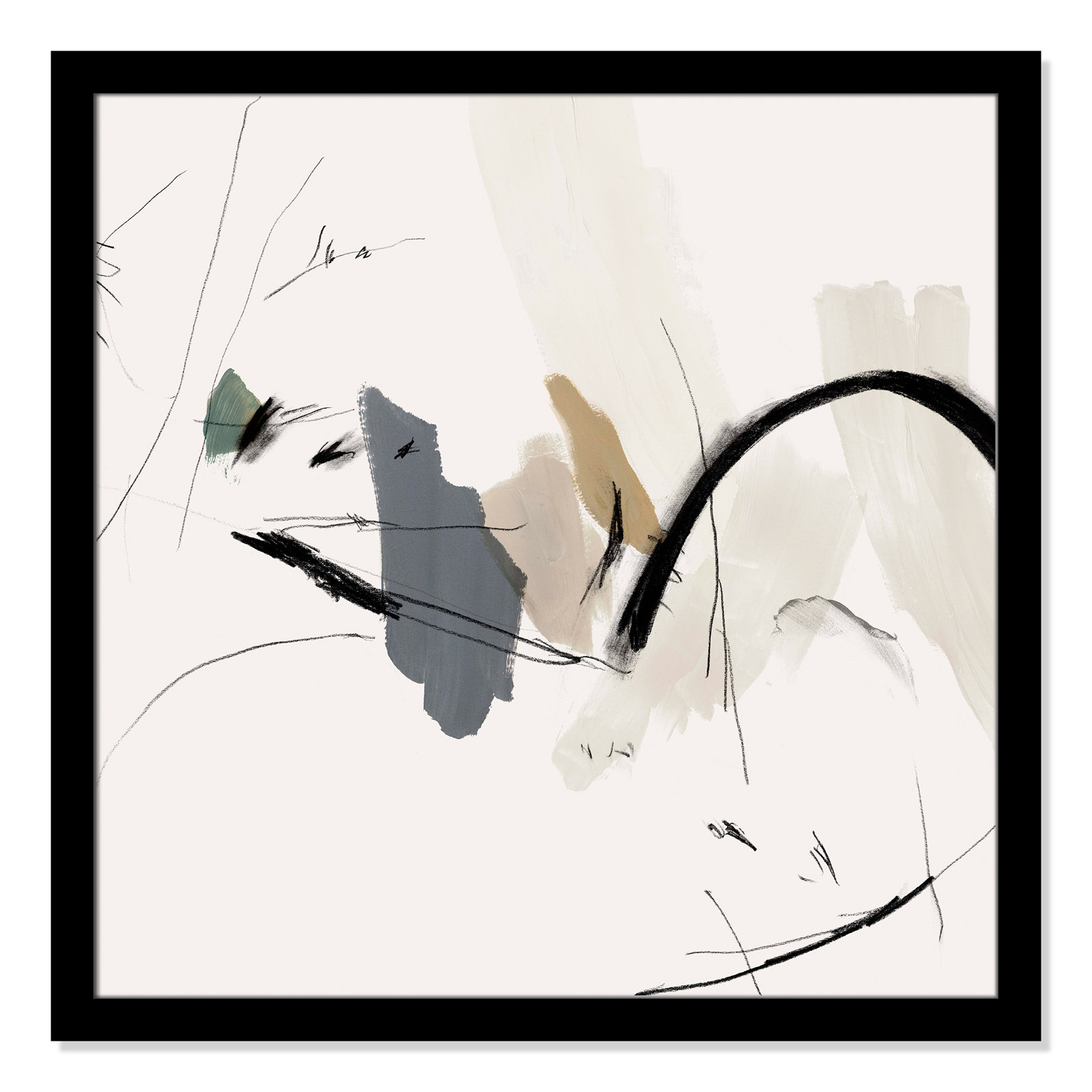 Heavenly "Heavenly II" Print, 28.5" H x 28.5" W x 1.125" D, Gold Bead