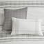 Ensemble d'édredon surdimensionné en jacquard de coton 6 pièces blanc / gris