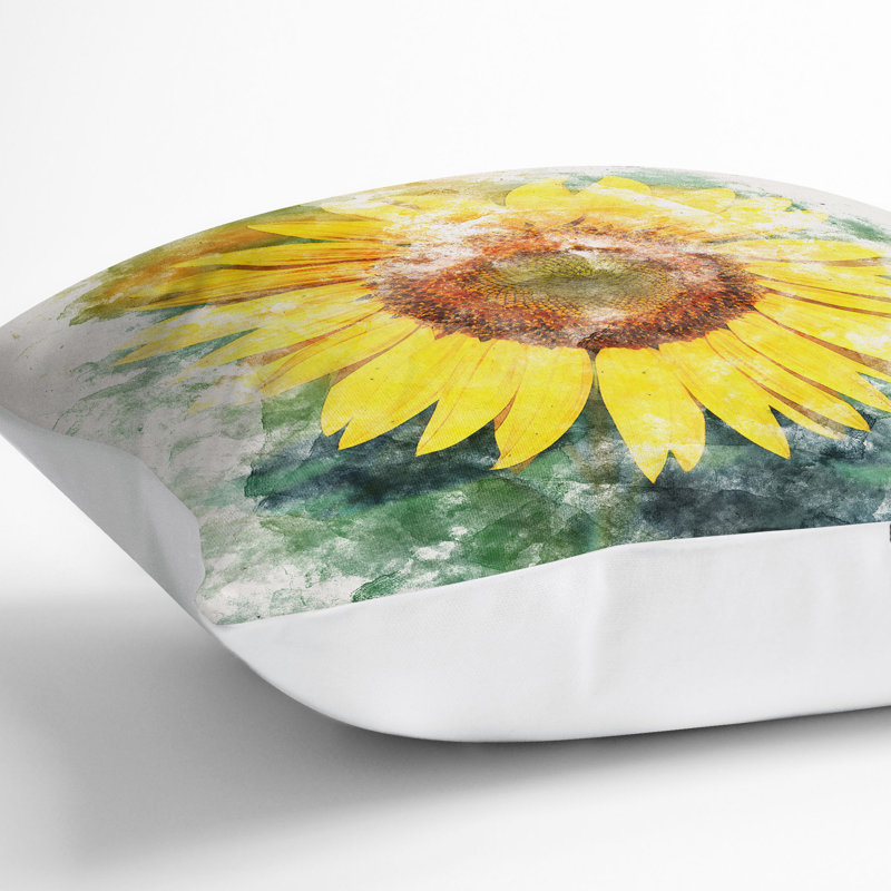 Square Throw Cushion, 40cm H x 40cm W x 15cm D, White