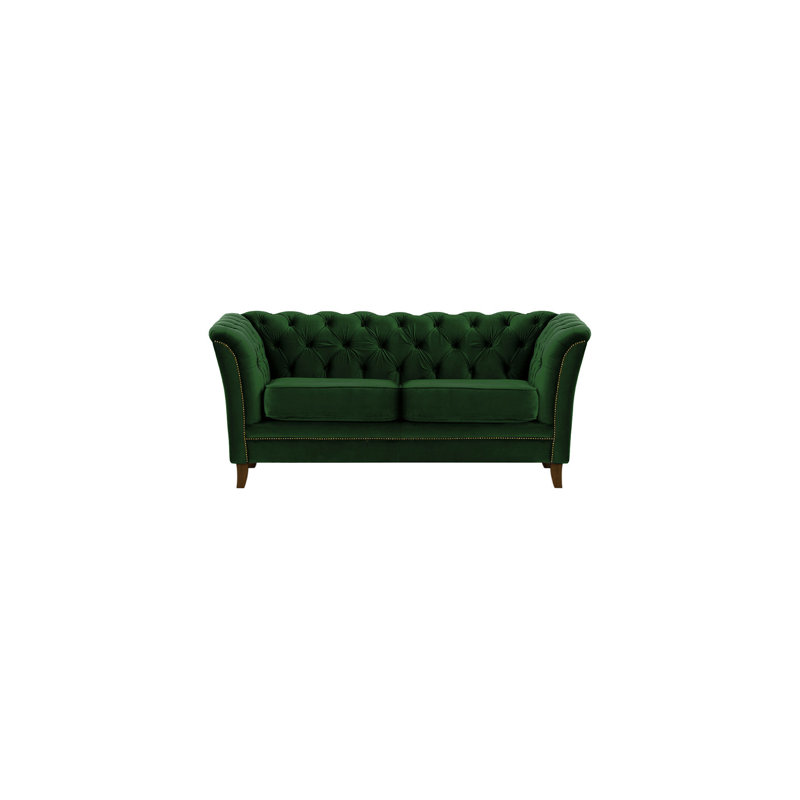 Burr Velvet Sofa, Dark Grey, Dark Oak