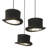Wooster 1 - Light Black Unique/Statement Pendant