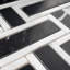 Carrelage mosaïque en marbre poli géométrique 12,01 po x 12,01 po Nero Marquina