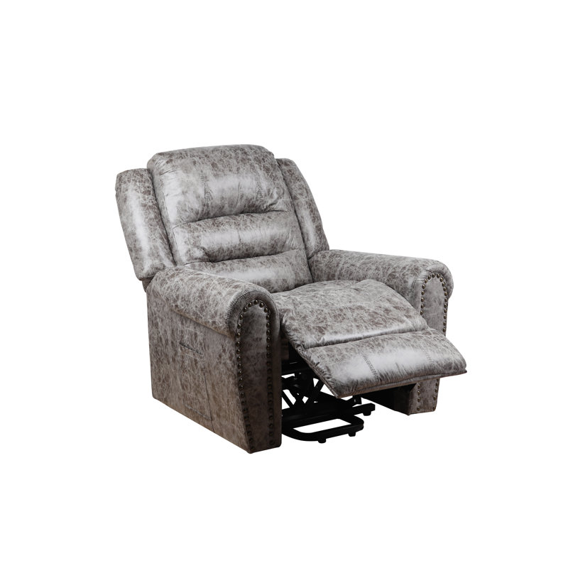 Fauteuil de massage chauffant inclinable électrique, Microsuède gris