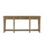 Almond - Console colorée avec placages, boîtes de tiroir entièrement finies, pieds tournés et tablette allongée, 72 po de profondeur, 14 de largeur, 31,32 po de hauteur avec des espaces de rangement intemporels profonds, larges,