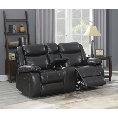 Dues 69.3'' Faux Leather Reclining Loveseat