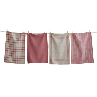Canyon Woven Dishtowel Set of 4 Purple Kitchen Towels for Everyday Use, Machine Washable.