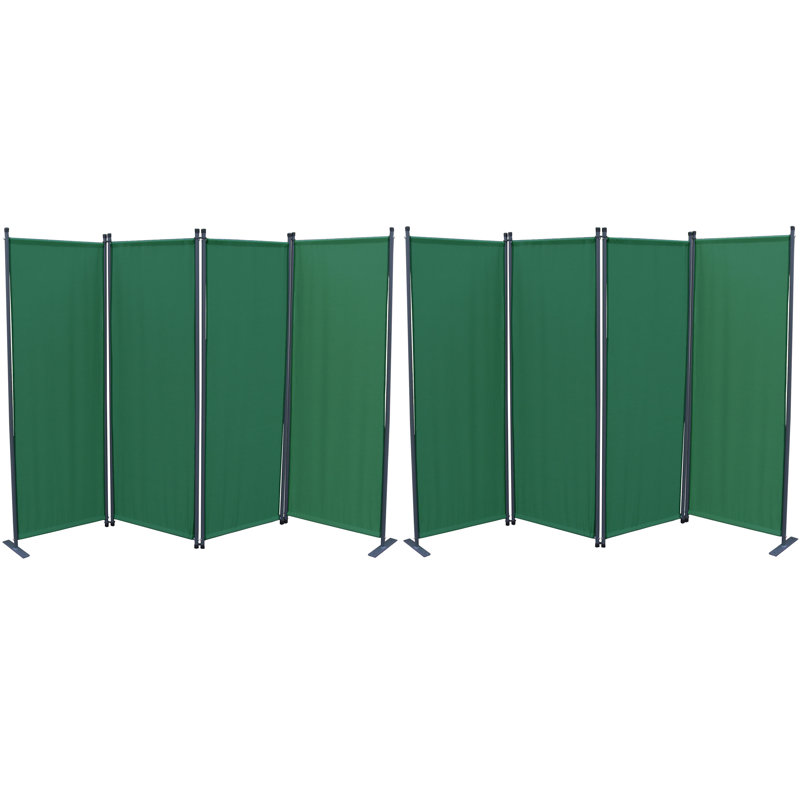 Guerra 170cm H Folding Room Divider, Green, 4
