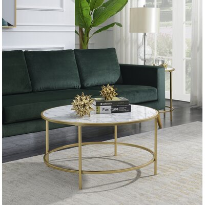 Essex Coffee Table with Metal Frame -  Mercer41, 01E6BBE3B46C46EFB160655EBA341823