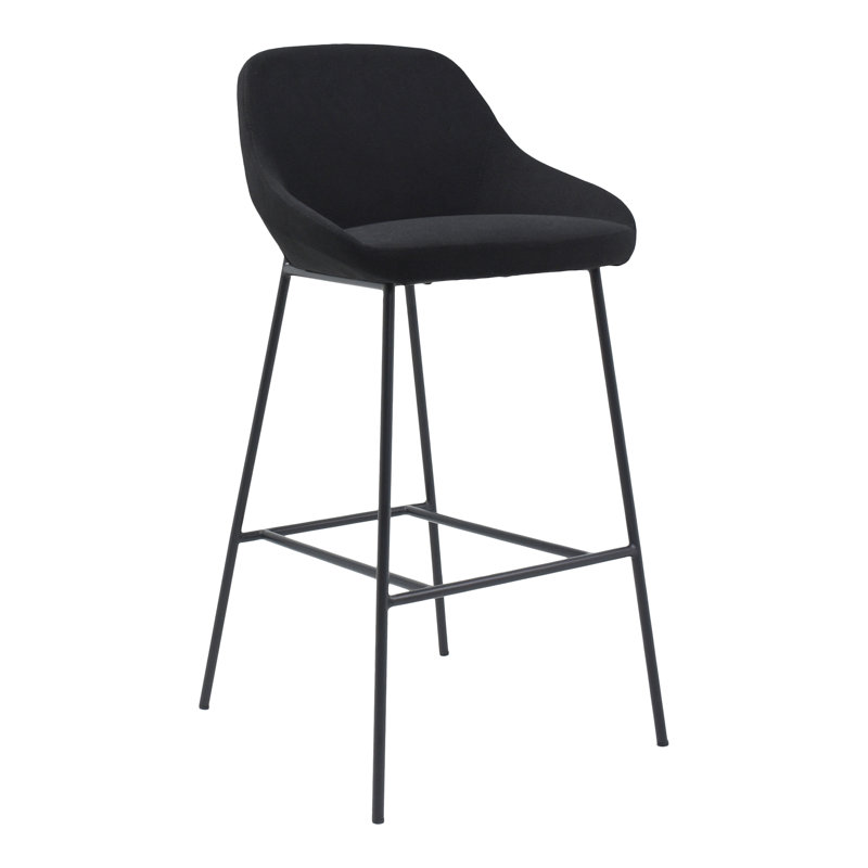 Shelby Wood Counter Stool, Black, Counter Stool (27.2" Seat Height)