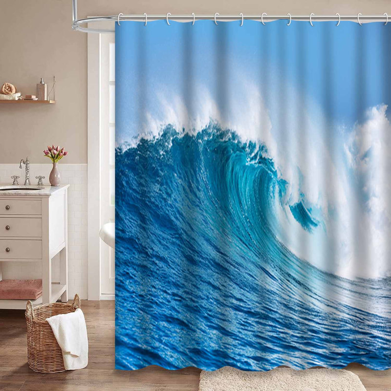 Vague d'océan, surf bleu, Hawaï, sports nautiques, aventure sur la plage, côte propre, frais avec 12 crochets