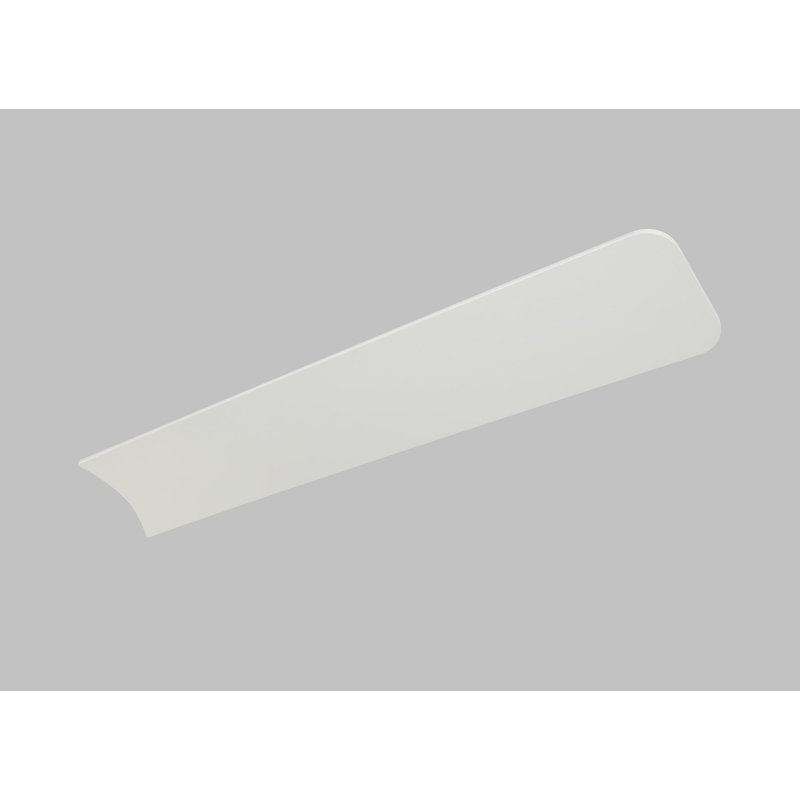 Ventilateur de plafond standard à DEL à 3 pales de 52 po avec chaîne de traction et ensemble d'éclairage inclus, Blanc mat