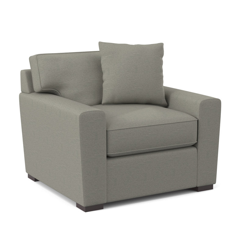 Fauteuil en polyester l 42 po Zinah, Velours performance Bella Bella