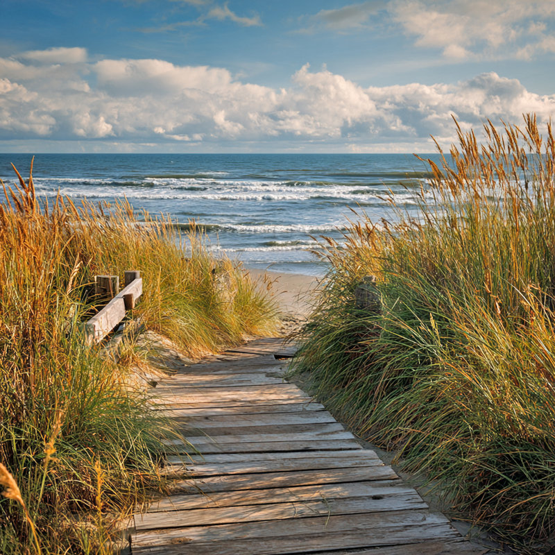 Dune Walk - Soft Coastal Boardwalk Canvas