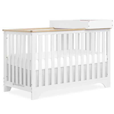 Gio 5 In 1 Standard Convertible Upholstered Crib -  Harriet Bee, 5E5E62F5F4FA4826AC6AB01A2E28CEA4