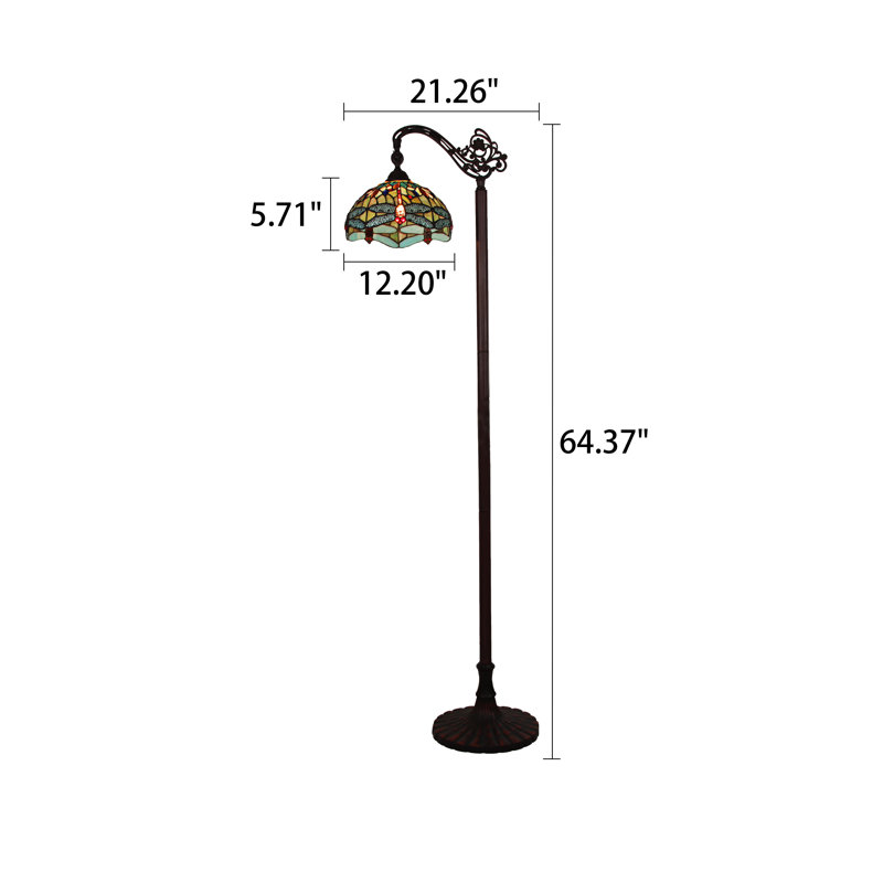 Mcabee 64.37 " Task Floor Lamp, Blue