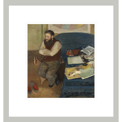 Diego Martelli (1839 - 1896) par Edgar Degas, impression giclée encadrée