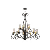 Tenterden 15 - Light Glass Chandelier