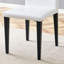 Ensemble de table et chaises de salle à manger moderne en verre trempé avec pieds en métal stables et sièges en cuir PU confortables