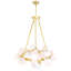 Lustre 26 po pour salle à manger, chambre à coucher - conception céleste 25 lumières avec base d'ampoule G9 - Compatible avec DEL, globes en verre givré - Certifié BACL-1489092985