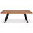 Solid Wood Top Metal Base Dining Table