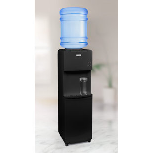 Giantex Top Loading Water Cooler Dispenser 5 Gallon w/Storage Cabinet,  Normal Temperature & Hot Water Bottle Load Electric, Ideal for Home Office