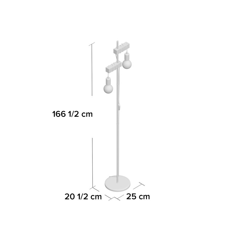 Acuff 166.5cm Tree Floor Lamp, Black