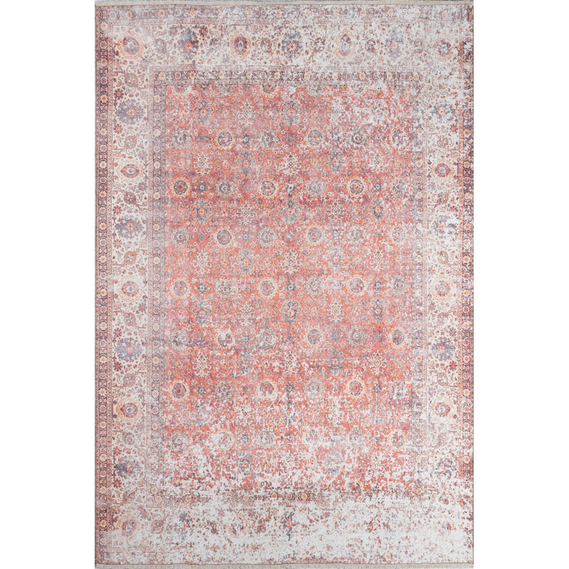 Tapis oriental rouge / bleu Montmorency, Rectangle 2 pi x 3 pi