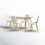 Ensemble de table de salle à manger 4 personnes Lastrup avec table rectangulaire de 47 po et 4 chaises rembourrées dorées-484201466