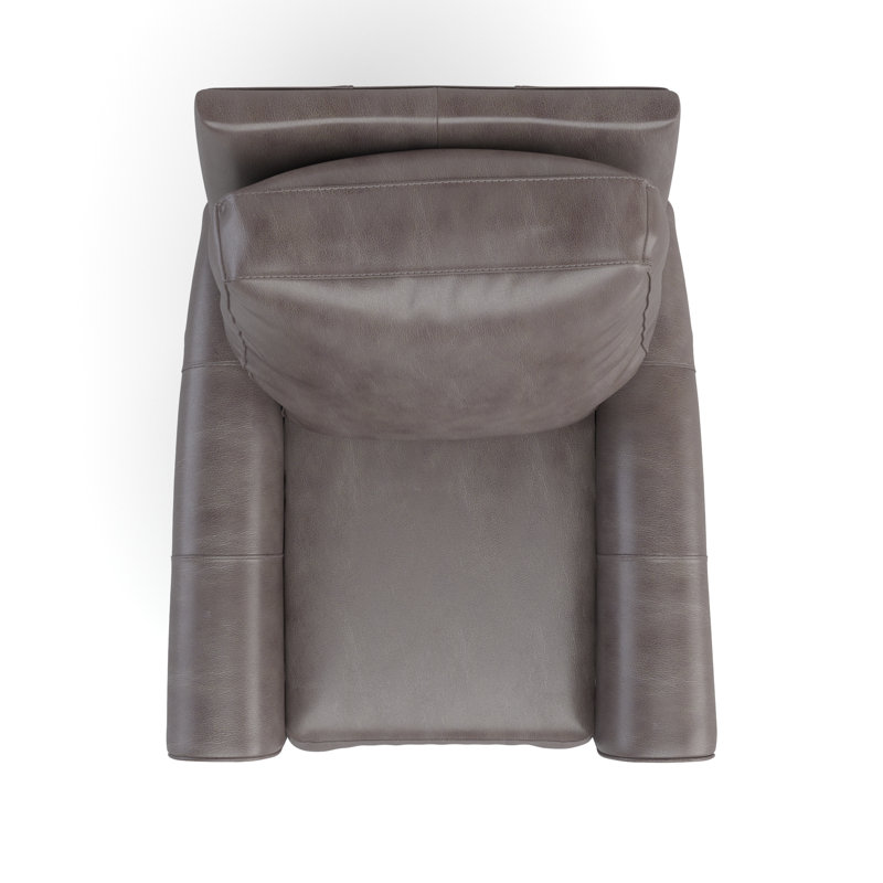 Haskins Recliner, Outsider Raven Genuine Leather, Power, New Classiques