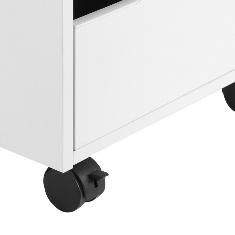 Noa 40cm Wide 3 -Drawer Mobile File Cabinet, Brown White