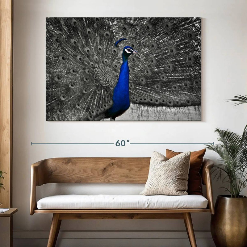 Corbeau bleu, H 34 po x l 51 po