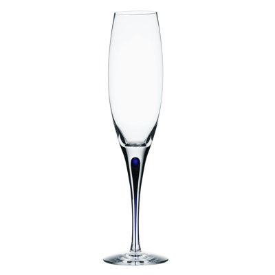 Intermezzo Clear/Blue 7 oz. Glass Flute