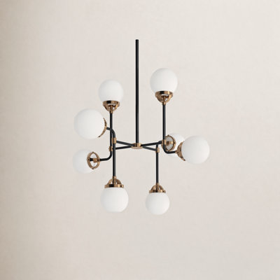 Lustre linéaire moderne Spoutnik à 8 lumières Newport