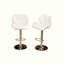 Ensemble de 2 tabourets de bar comptoir en similicuir et garniture cloutée-480397651