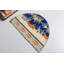 Tapis turc rétro vintage bleu - Petit tapis antidérapant pour le bureau ou la chambre à coucher