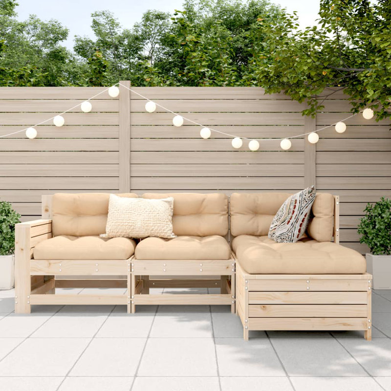 62cm Wide L-Shaped Patio Sofa